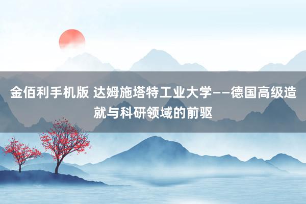 金佰利手机版 达姆施塔特工业大学——德国高级造就与科研领域的前驱